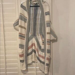 Lovestitch Multicolor Striped Poncho